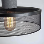 Industrielle Pendelleuchte aus Beton und Metall