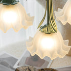 Blumen Pendelleuchte im Vintage Design Elegante Hängeleuchte