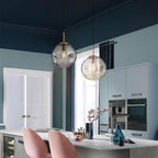 Moderne Glas Pendelleuchte Kugel Runde Hängeleuchte