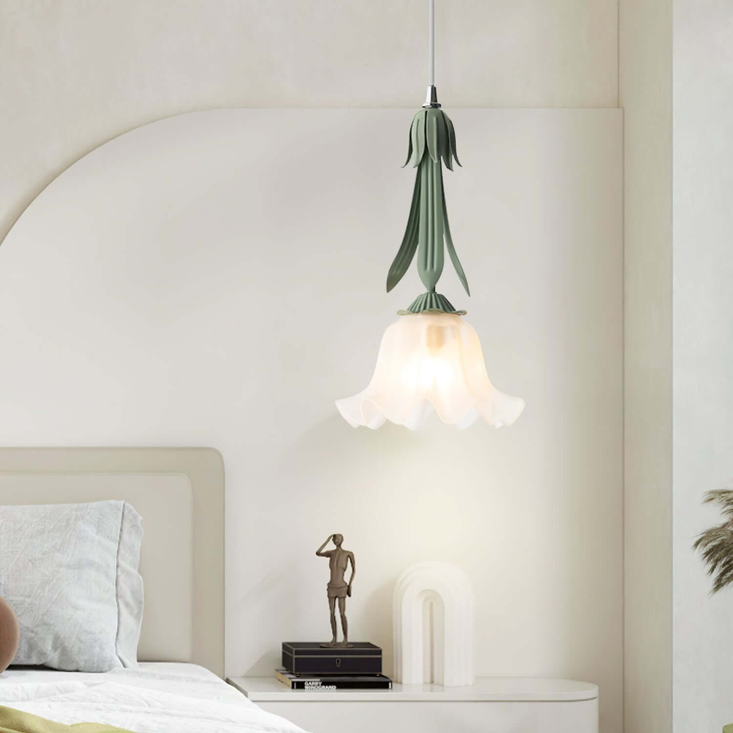 Blumen Pendelleuchte im Vintage Design Elegante Hängeleuchte