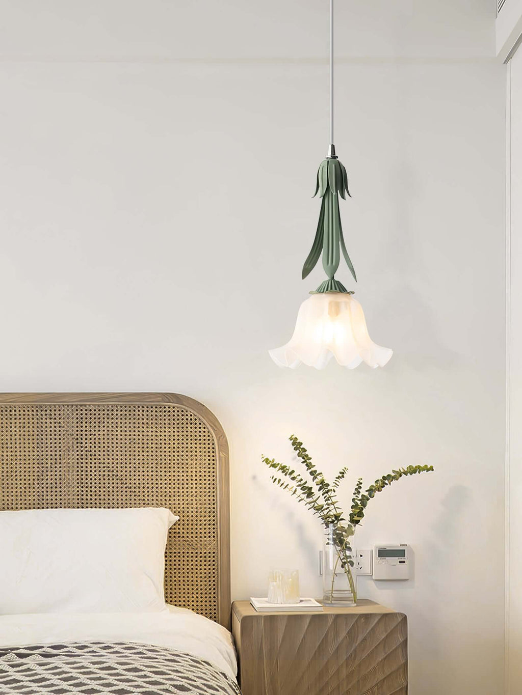 Blumen Pendelleuchte im Vintage Design Elegante Hängeleuchte