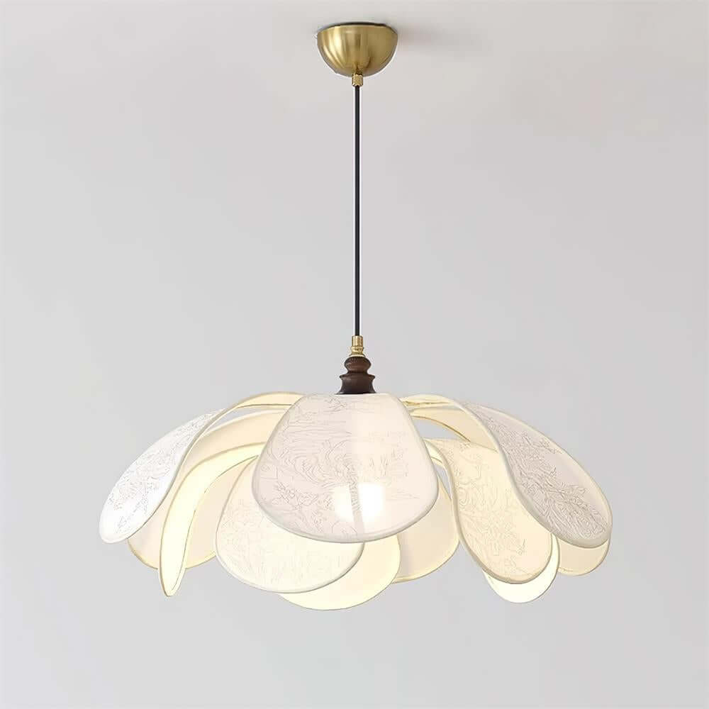 Blumen Pendelleuchte im Vintage Stil Elegante Hängeleuchte