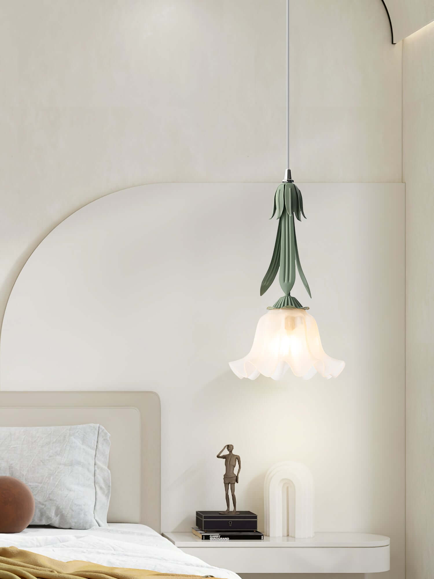 Blumen Pendelleuchte im Vintage Design Elegante Hängeleuchte