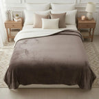 Sherpa Fleece Decke extra weich Kuscheldecke mit Teddyfell für Sofa