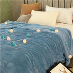 Sherpa Fleece Decke extra weich Kuscheldecke mit Teddyfell für Sofa