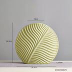 Skandinavische Keramikvase mit Blattstruktur Moderne Dekovase