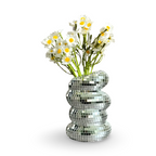 Disco Vase mit Spiegelmosaik Runde Glitzer Blumenvase