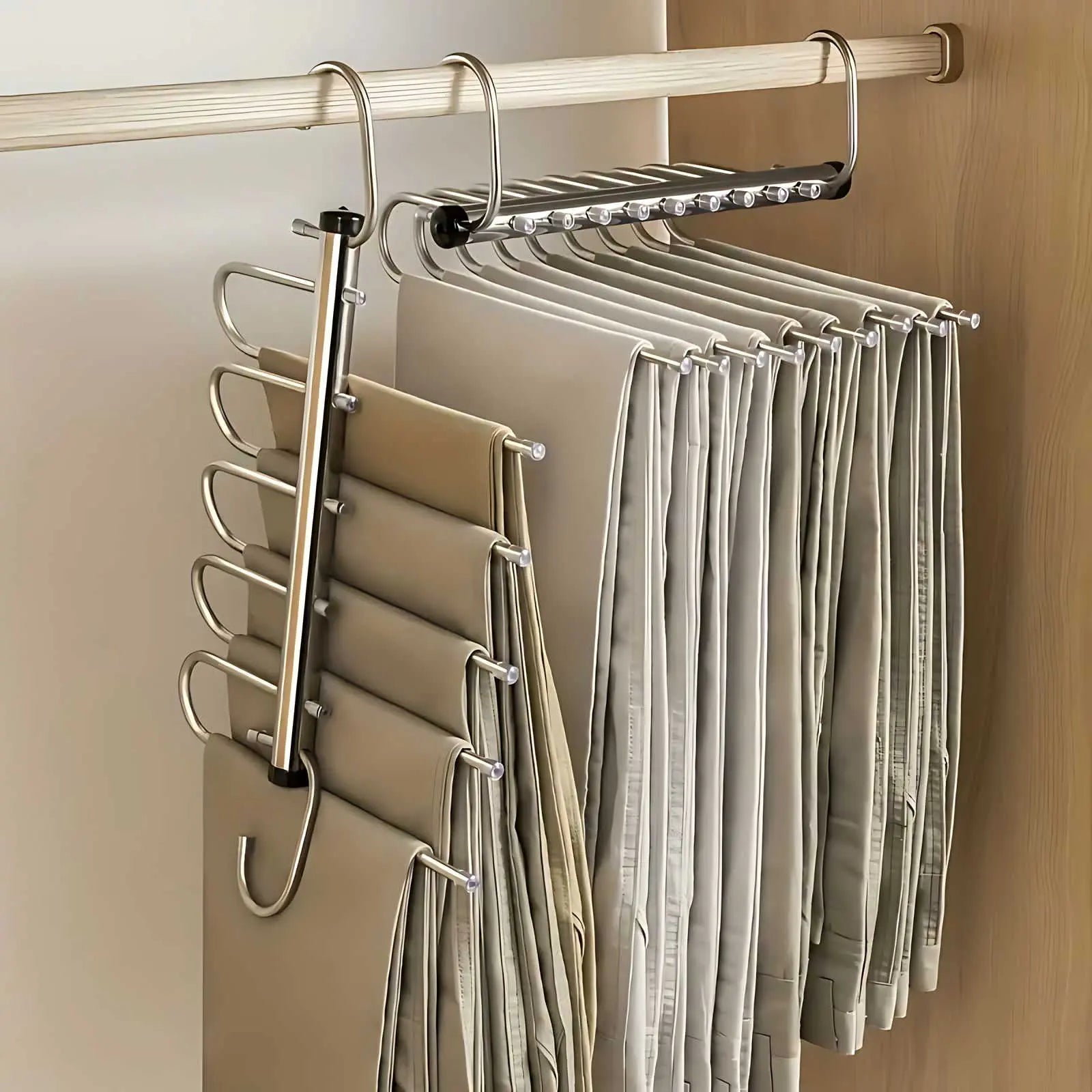 Platzsparender Kleiderbügel Organizer aus Edelstahl