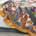 Baumwoll Musselin Decke mit Boho Muster Mehrlagige Kuscheldecke