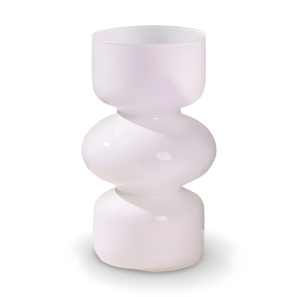 Moderne Glasvase im Nordic Design Dekorative Blumenvase aus Glas