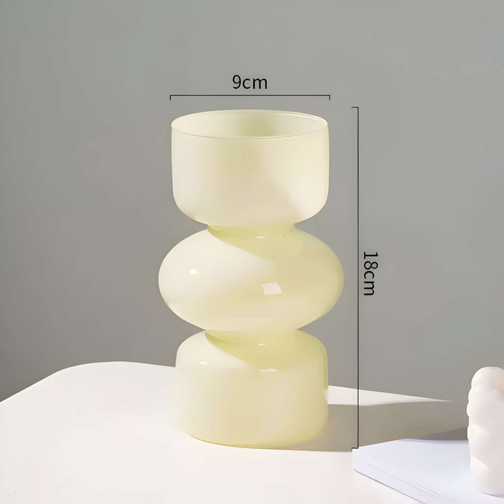 Moderne Glasvase im Nordic Design Dekorative Blumenvase aus Glas