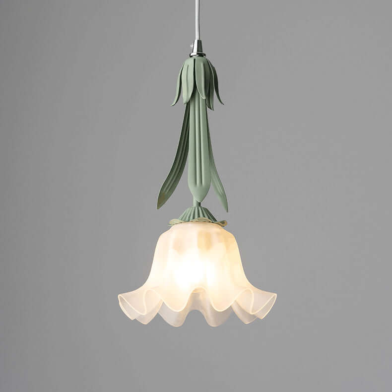 Blumen Pendelleuchte im Vintage Design Elegante Hängeleuchte