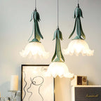 Blumen Pendelleuchte im Vintage Design Elegante Hängeleuchte
