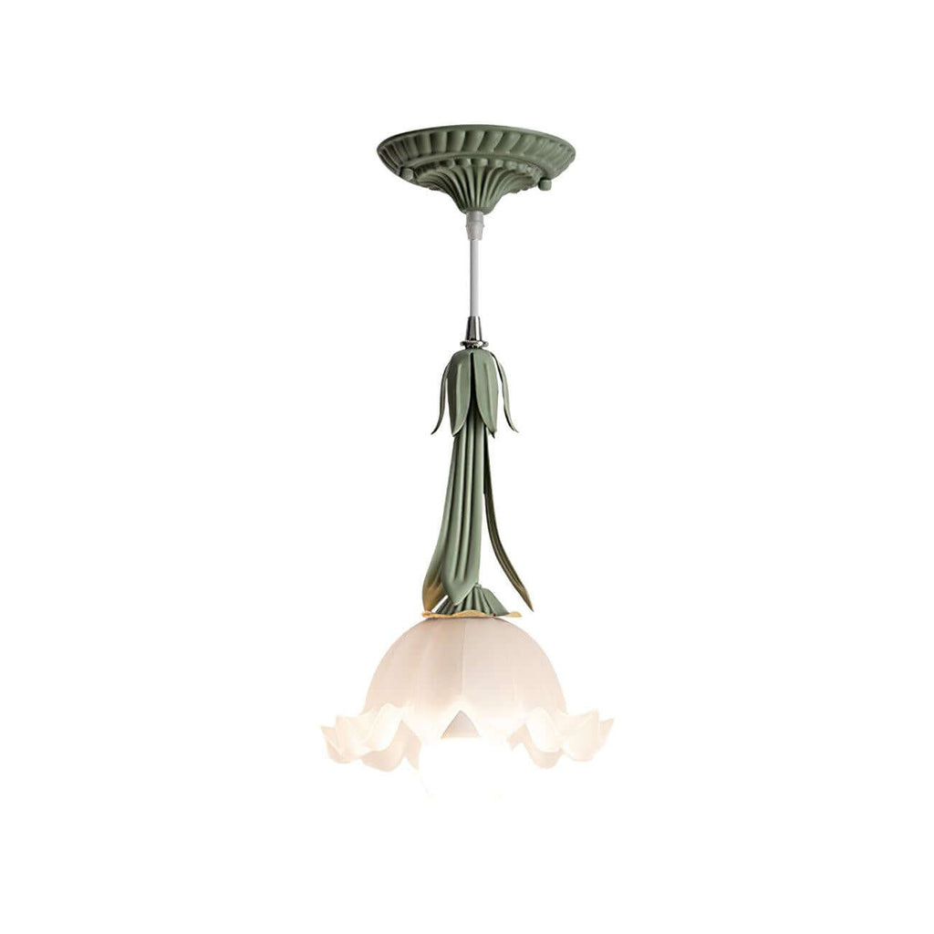 Blumen Pendelleuchte im Vintage Design Elegante Hängeleuchte