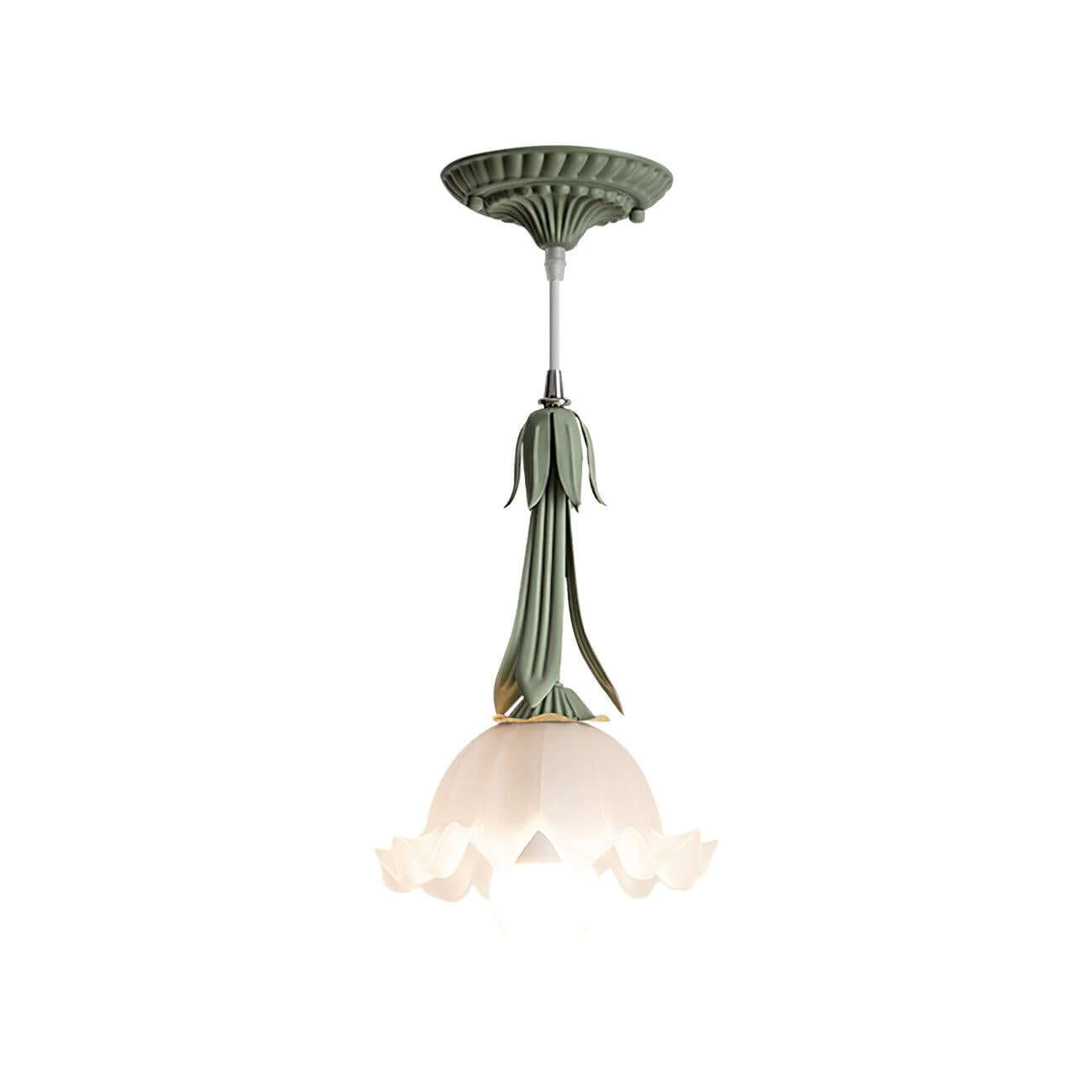 Blumen Pendelleuchte im Vintage Design Elegante Hängeleuchte