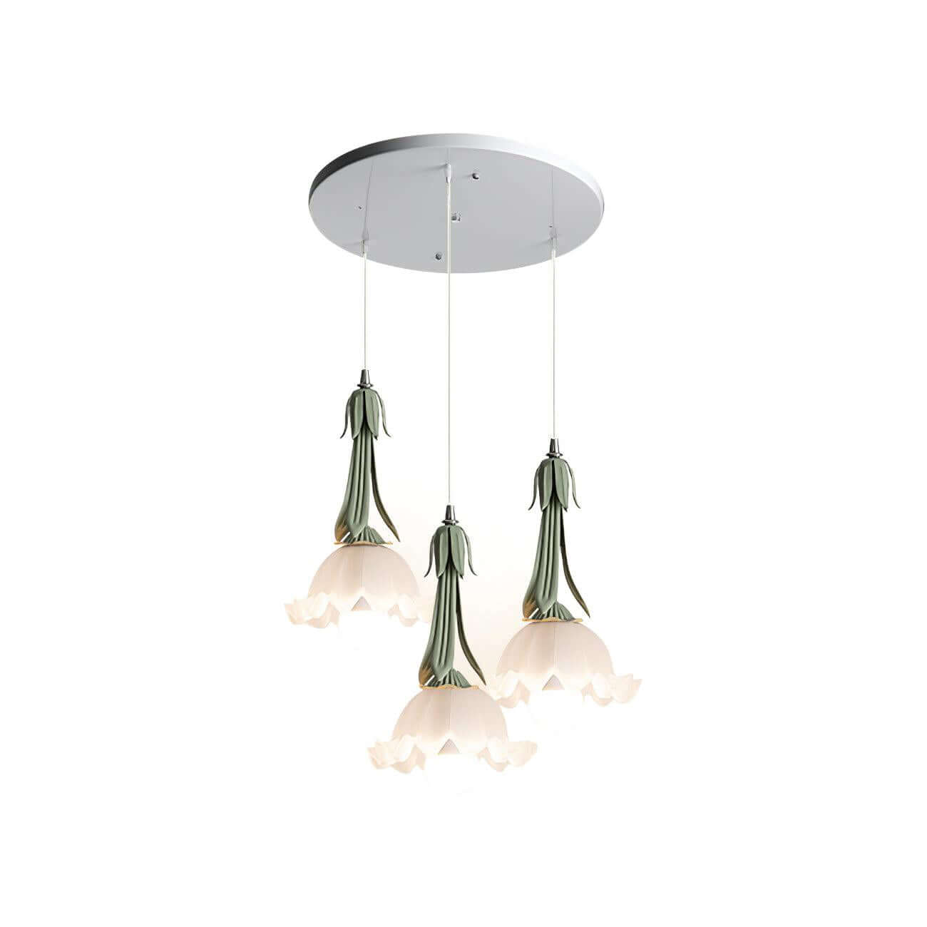 Blumen Pendelleuchte im Vintage Design Elegante Hängeleuchte