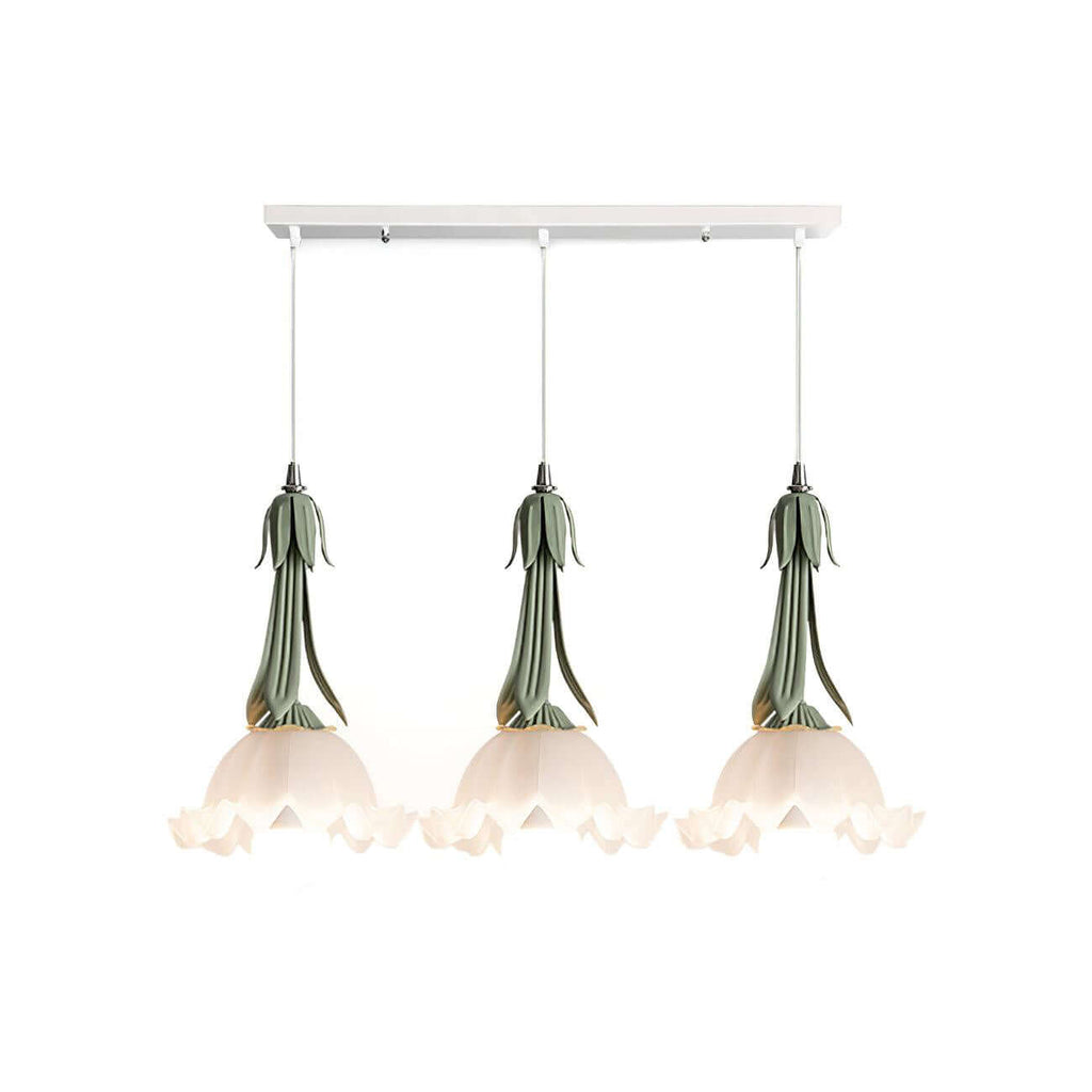 Blumen Pendelleuchte im Vintage Design Elegante Hängeleuchte