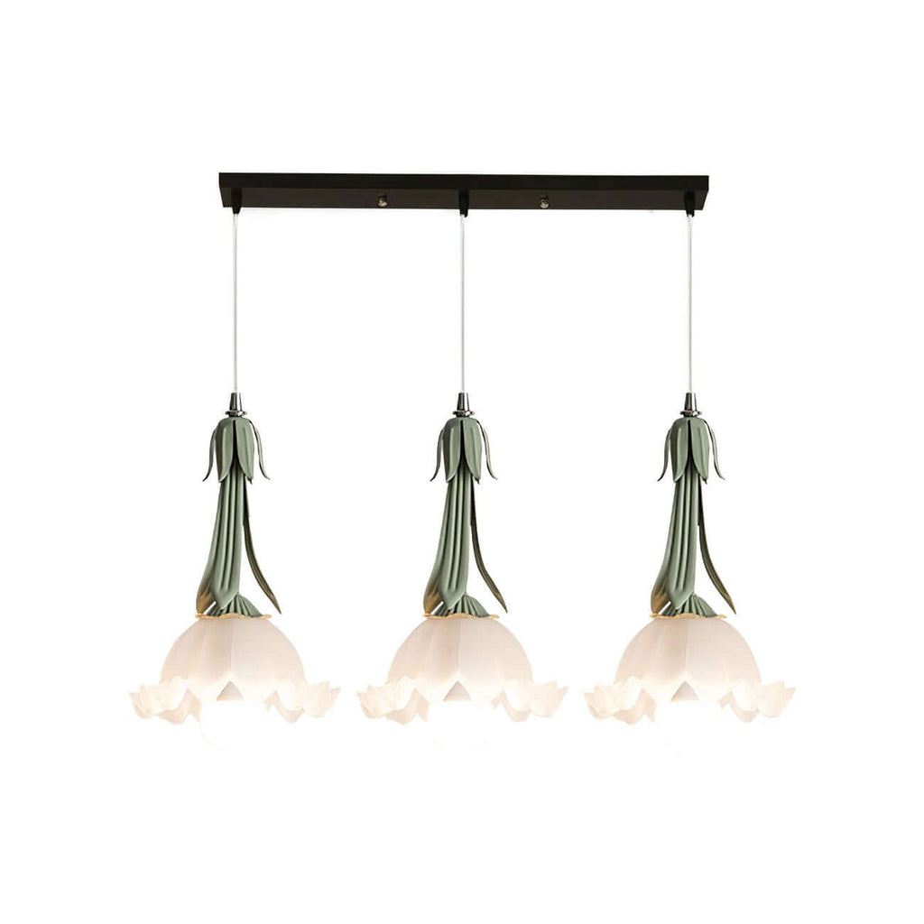 Blumen Pendelleuchte im Vintage Design Elegante Hängeleuchte