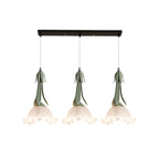 Blumen Pendelleuchte im Vintage Design Elegante Hängeleuchte