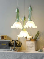 Blumen Pendelleuchte im Vintage Design Elegante Hängeleuchte