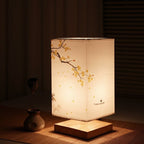 Japanische Tischlampe aus Holz und Bambus Minimalistische Nachttischlamp